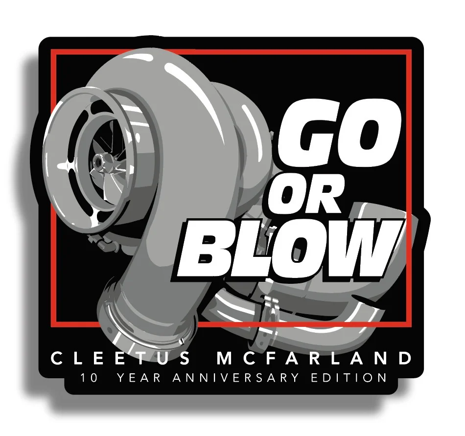 Cleetus 10th Year Go Blow Stickers