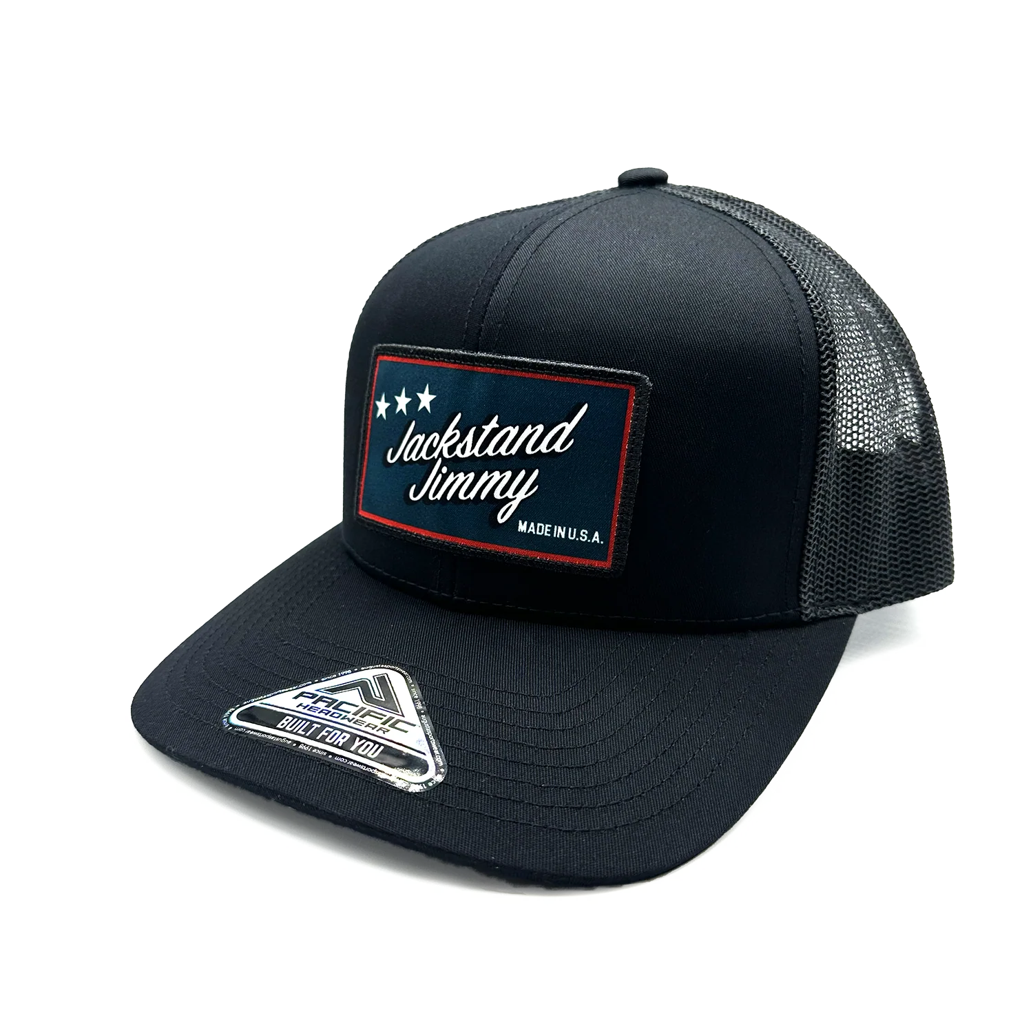 Jackstand Jimmy Black on Black Patch Hat